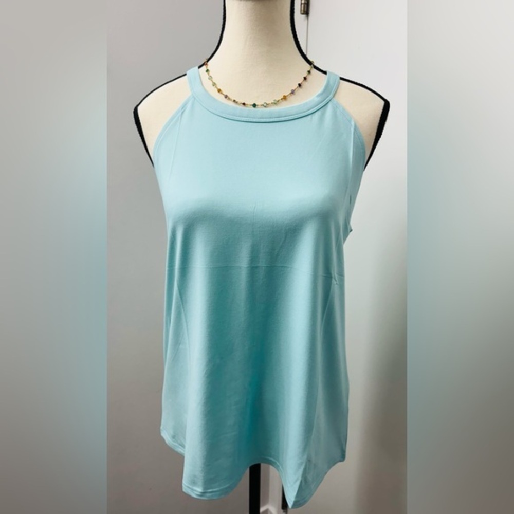 Ranphee Summer Halter Tops Ribbed Ruched High Neck Tank Sleeveless Pull On M
